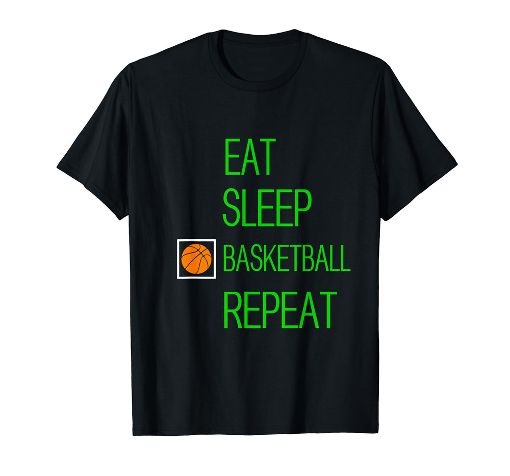 Eat Sleep Basketball Repeat Sport T-Shirt - Minimalist Print Unisex