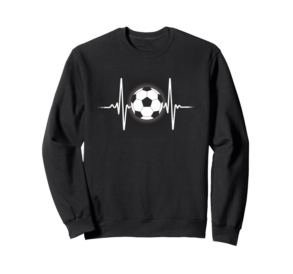 Heartbeat Soccer Player Ball Sweatshirt - Streetwear Style for Adults