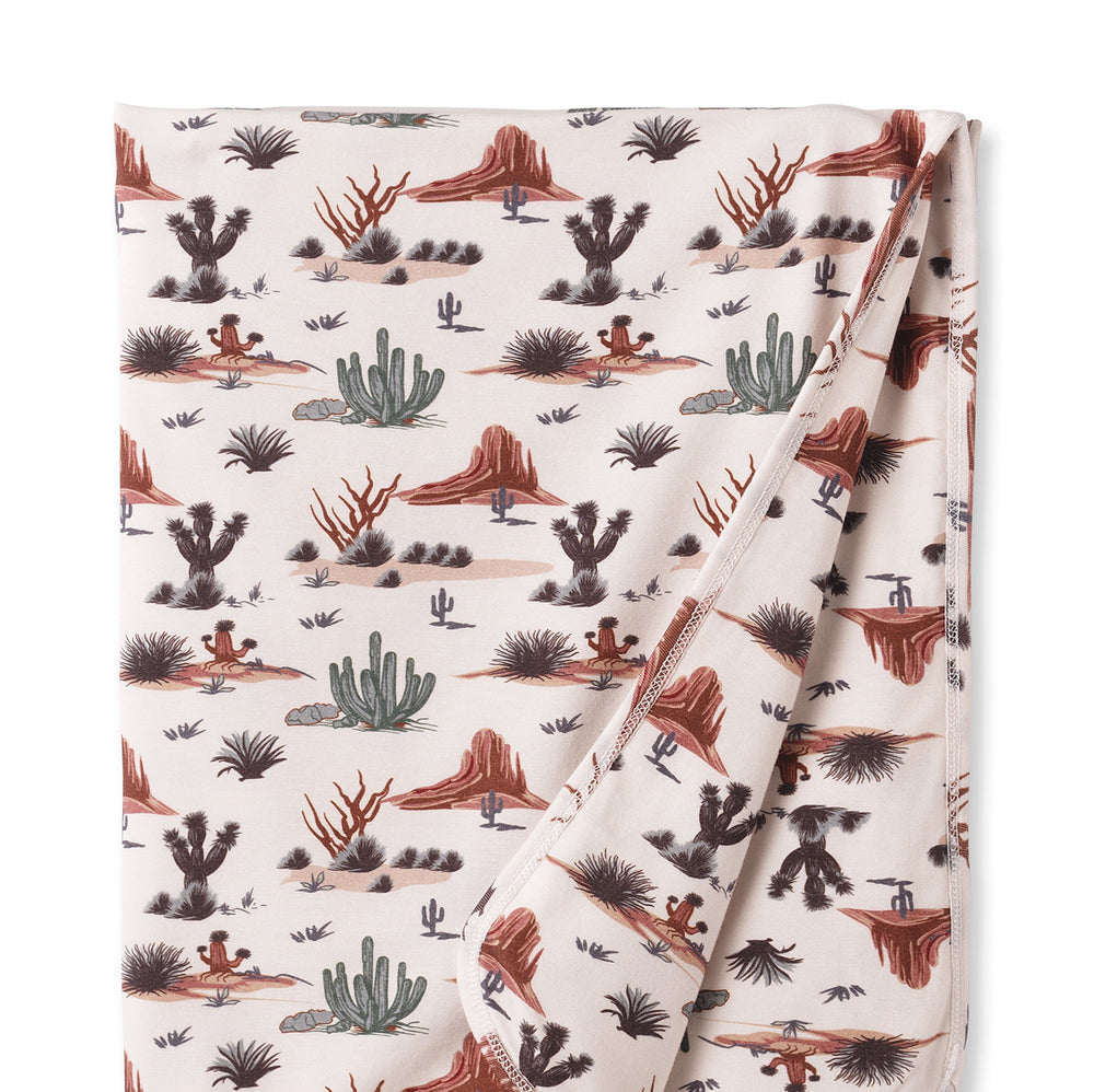 Cactus Trails Baby Stroller Blanket – Soft Bamboo Southwest Tesa Babe