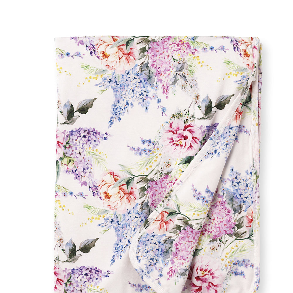 Dream Blossom Soft Bamboo Stroller Blanket with Floral Print Tesa Babe