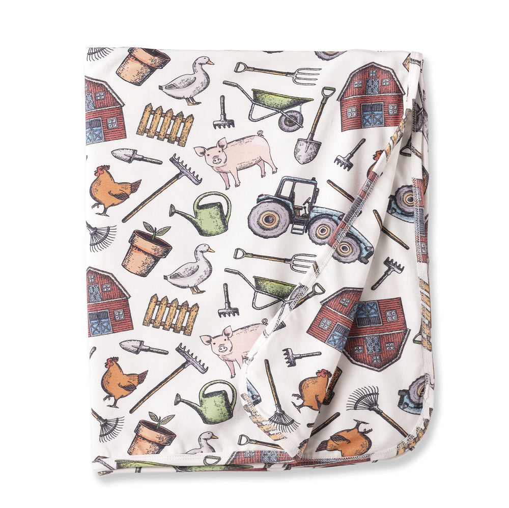 Farmer's Market Baby Stroller Blanket - Soft Bamboo Tesa Babe