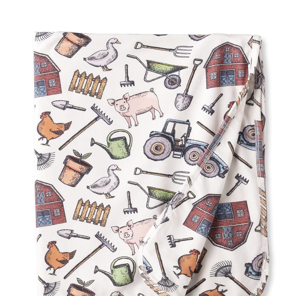 Farmer's Market Baby Stroller Blanket - Soft Bamboo Tesa Babe