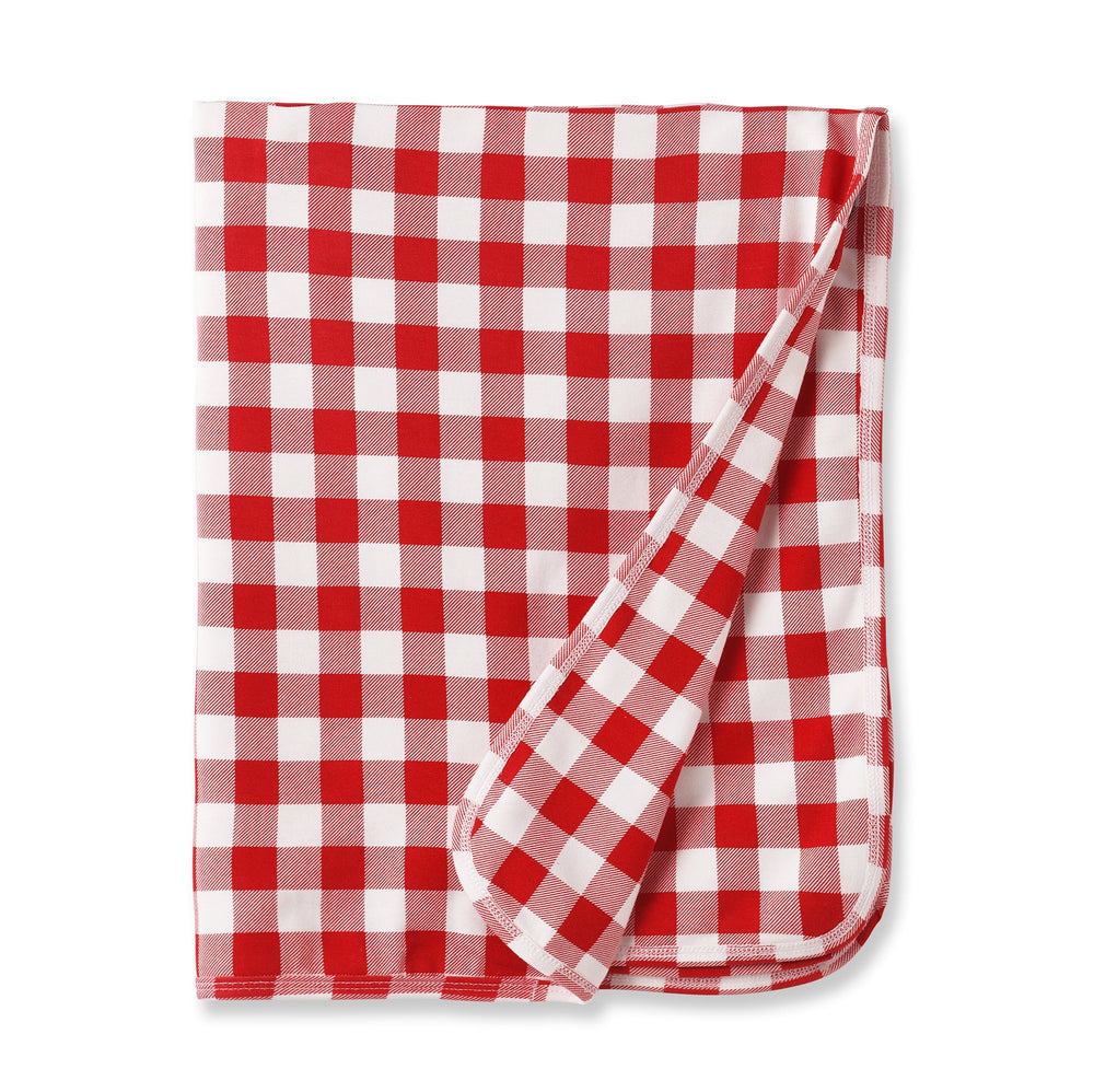Picnic Plaid/Red Soft Bamboo Stroller Blanket for Baby Tesa Babe