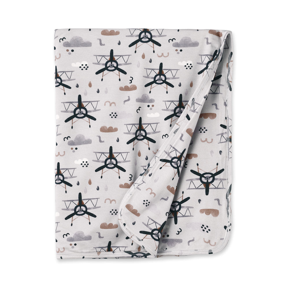 Airplane Stroller Blanket - Soft Bamboo Baby Gift Tesa Babe