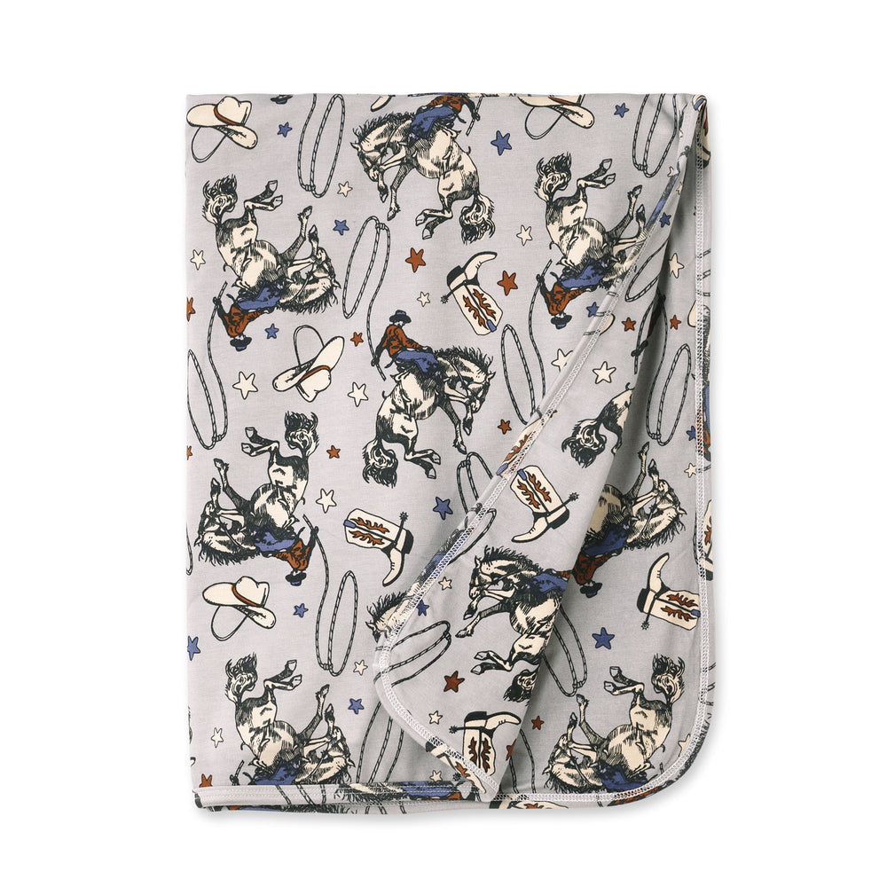 Western Cowboy Rodeo Bamboo Stroller Blanket Tesa Babe