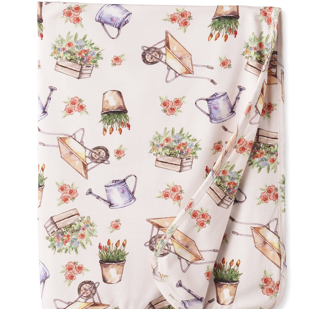 Petal Patch Stroller Blanket - Soft Bamboo Garden Throw Tesa Babe
