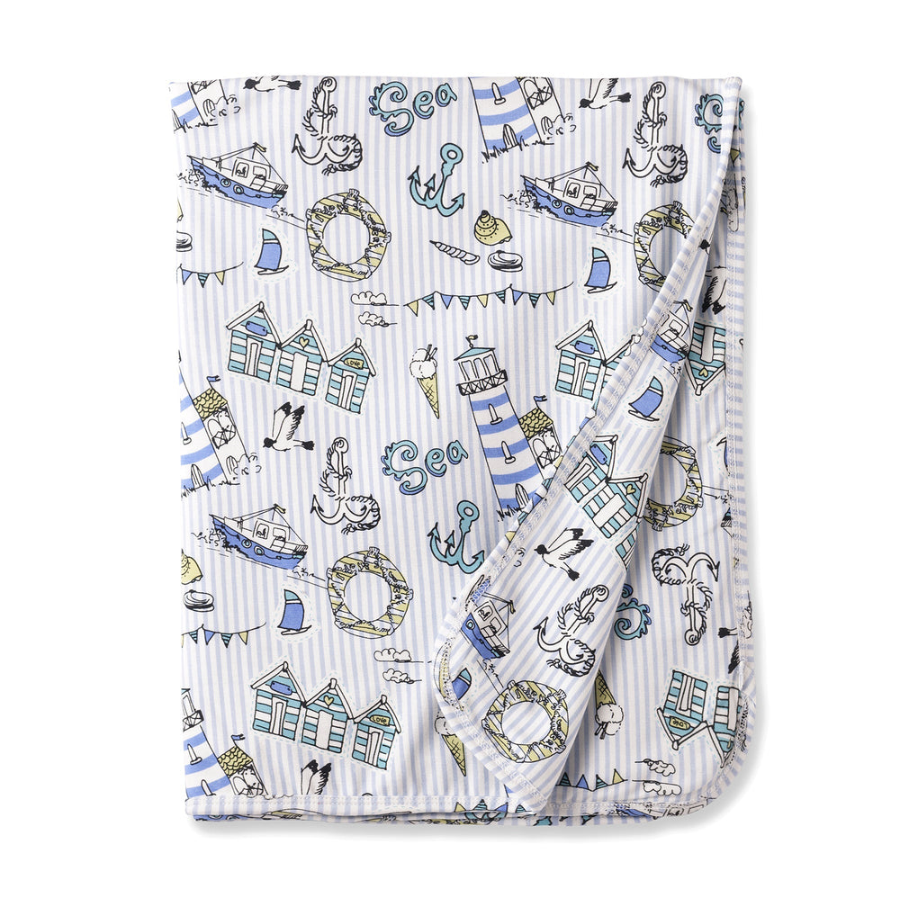 Seashore Stroller Blanket – Soft Bamboo Baby Blanket Tesa Babe