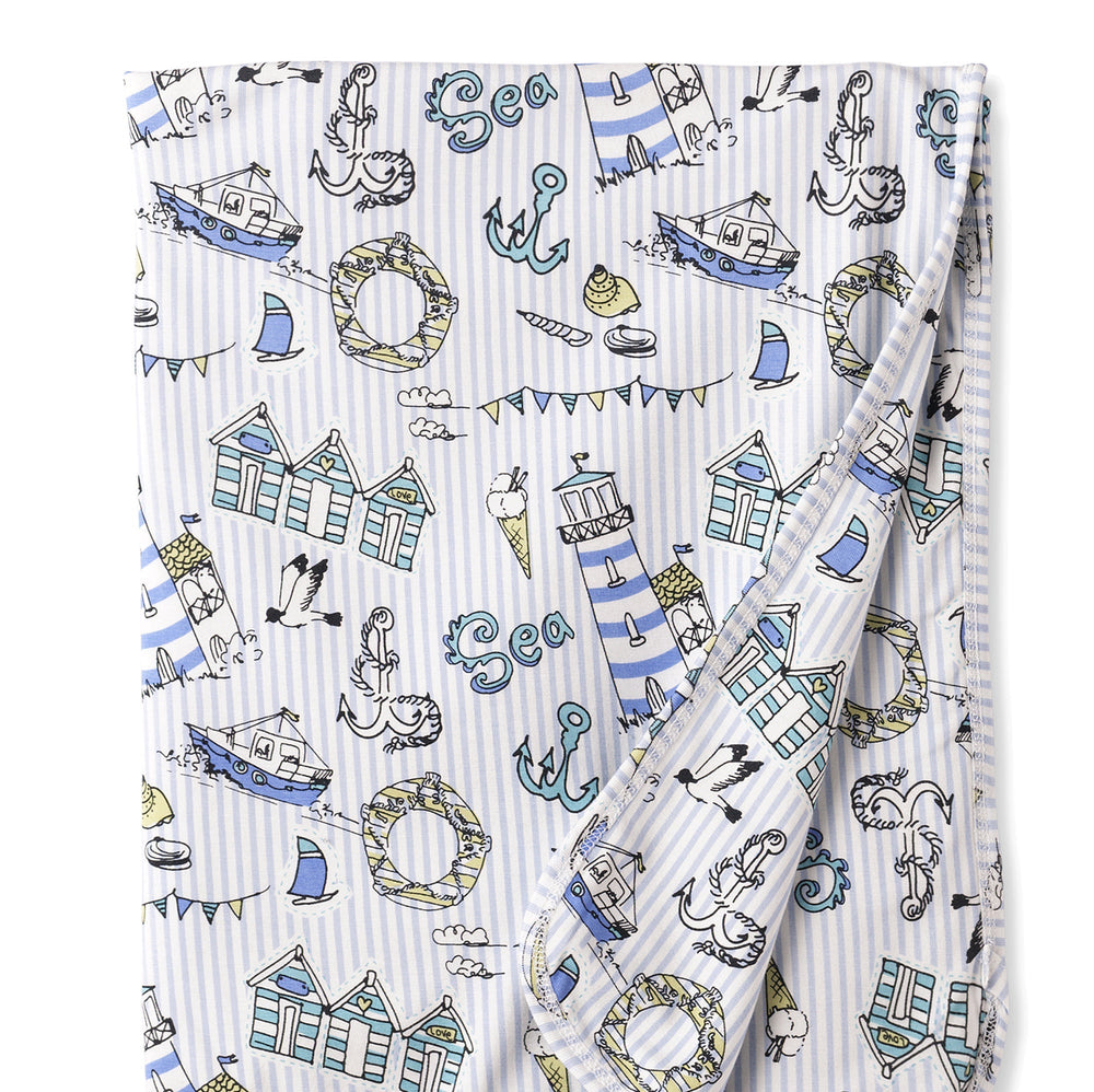 Seashore Stroller Blanket – Soft Bamboo Baby Blanket Tesa Babe