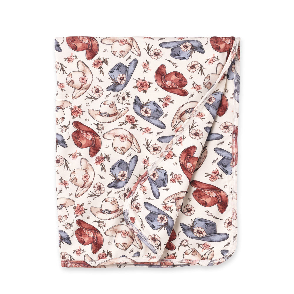Wildflower Rodeo Stroller Blanket - Soft Bamboo Baby Gift Tesa Babe