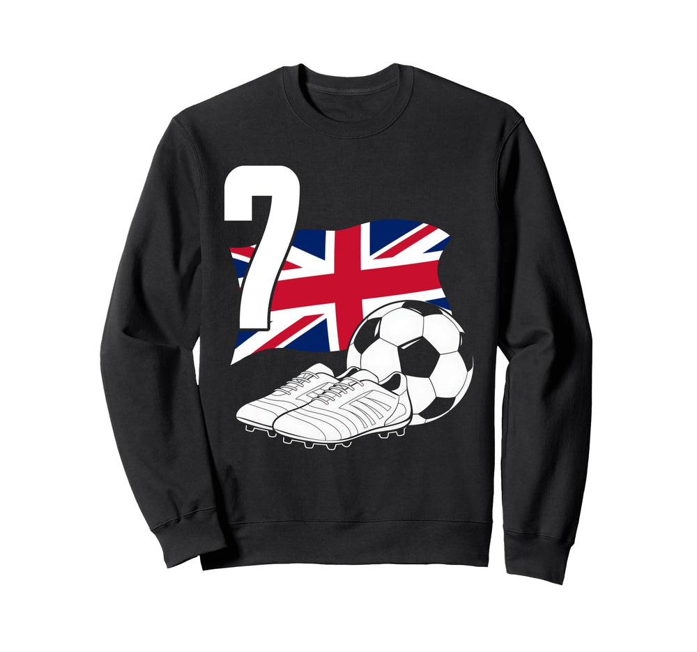 7 Soccer Birthday Gift Soccer Fan Sweatshirt - Minimalist Print Unisex