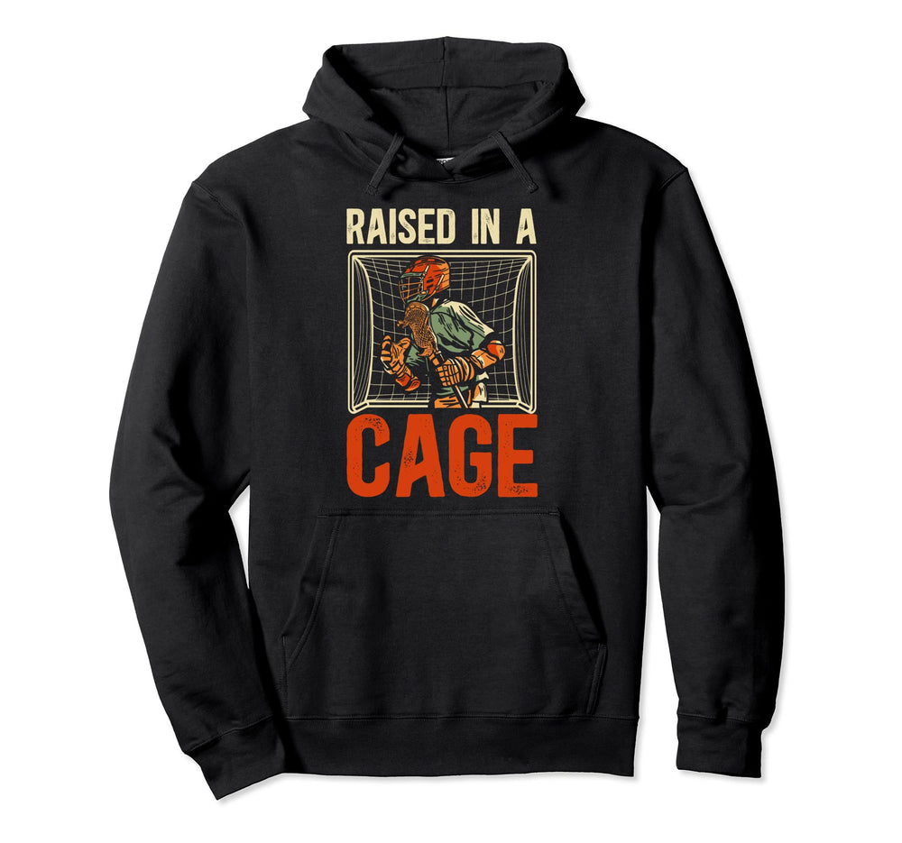 Raised Cage Lacrosse Goalkeeper Hoodie - Streetwear Style for Adults