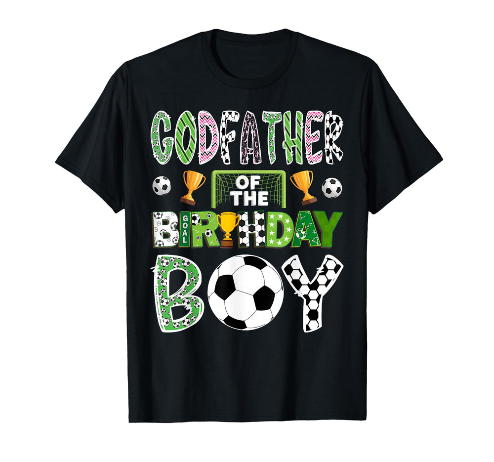 Godfather Birthday Soccer Player Game T-Shirt - Graphic Print for Adults