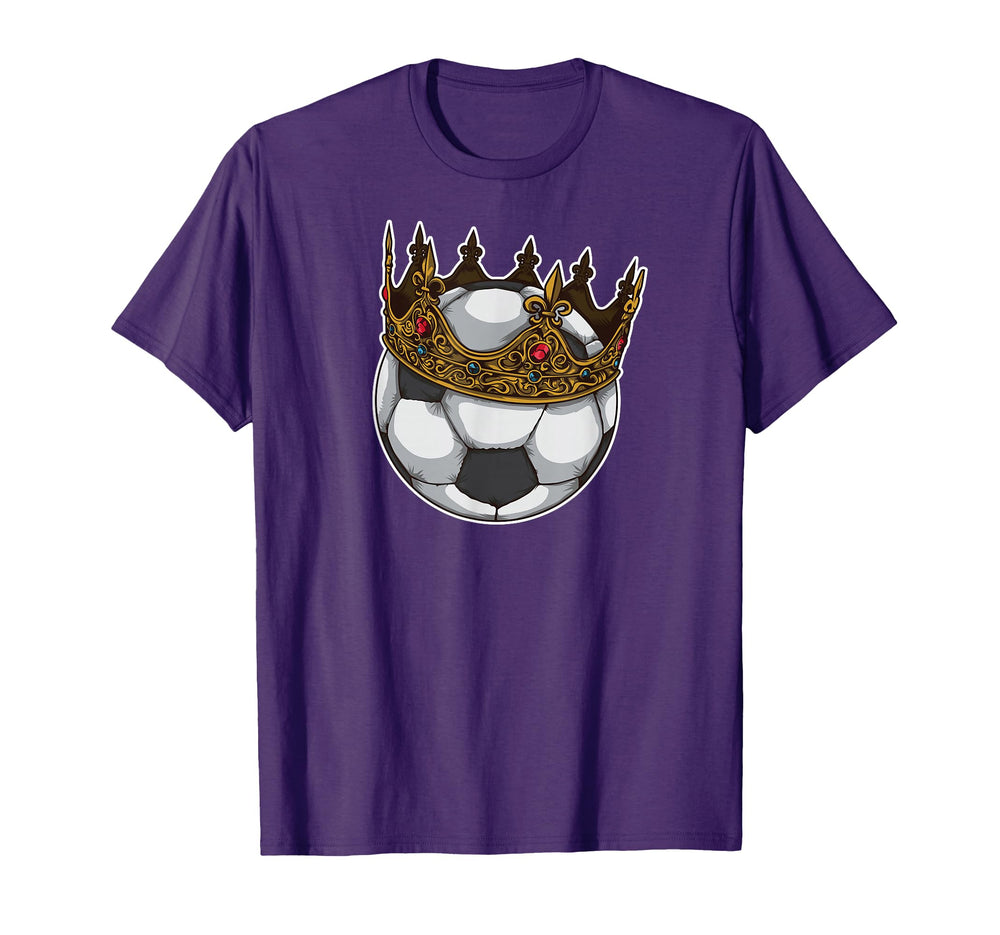 Soccer King Crown Best Player Award T-Shirt - Fun Novelty Design Unisex