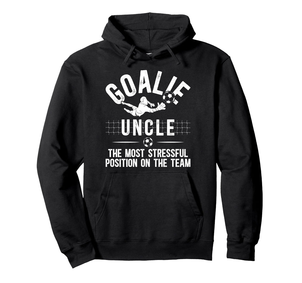 Funny Soccer Goalie Uncle Soccer Hoodie - Minimalist Print Unisex