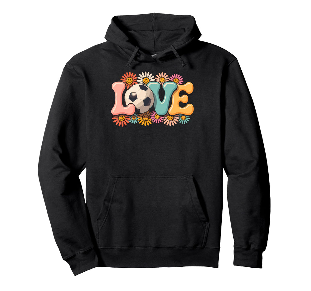 Groovy Love Soccer Goalie Player Fan Hoodie - Minimalist Print Men Women