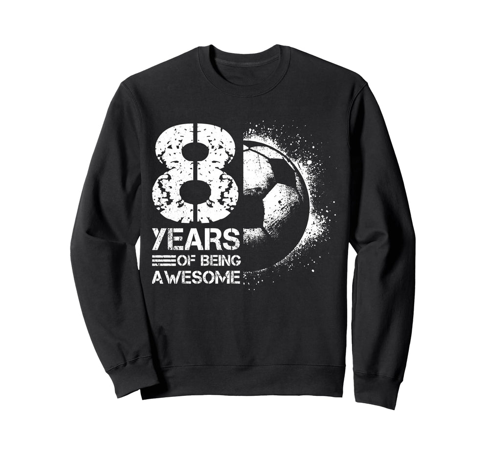 8Th Birthday Soccer Player Sweatshirt - Custom Art Print for Adults