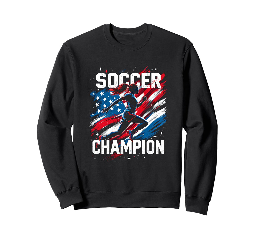 Soccer Champion Soccer Sports Sweatshirt - Trendy Graphic Men Women