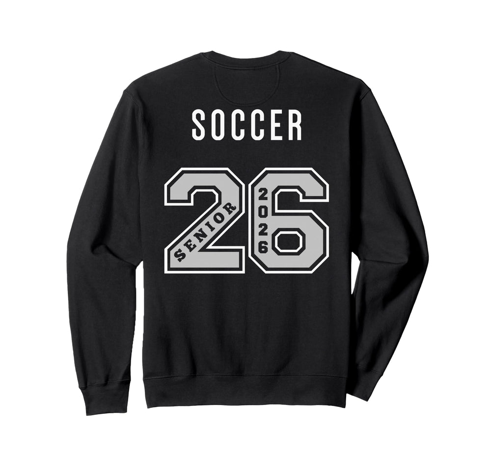 Soccer Senior 2026 Back Soccer Sweatshirt - Minimalist Print for Adults