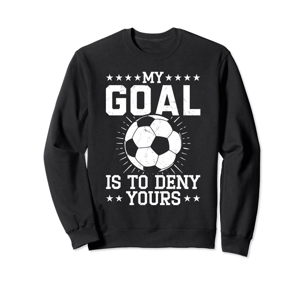 Defense Soccer Goalie Ball Sports Sweatshirt - Trendy Graphic Unisex