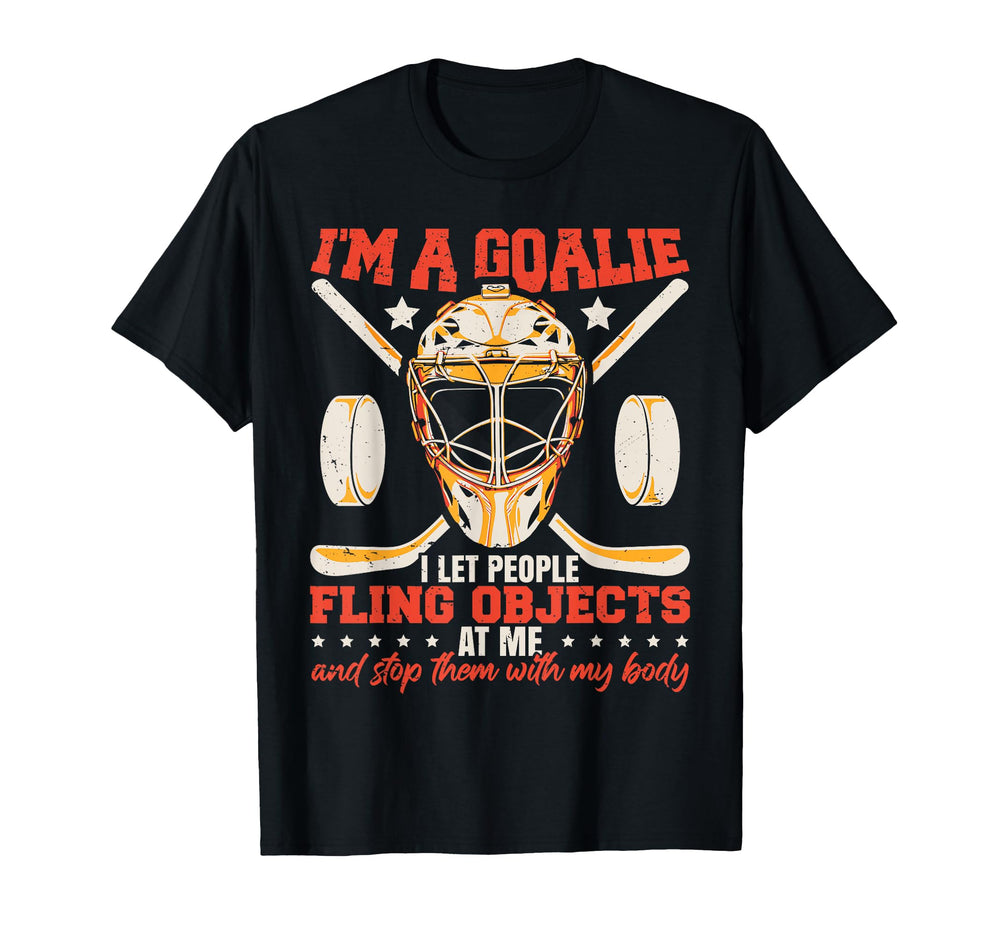 Hockey Goalkeeper Ice Hockey Goalie T-Shirt - Novelty Apparel for Adults