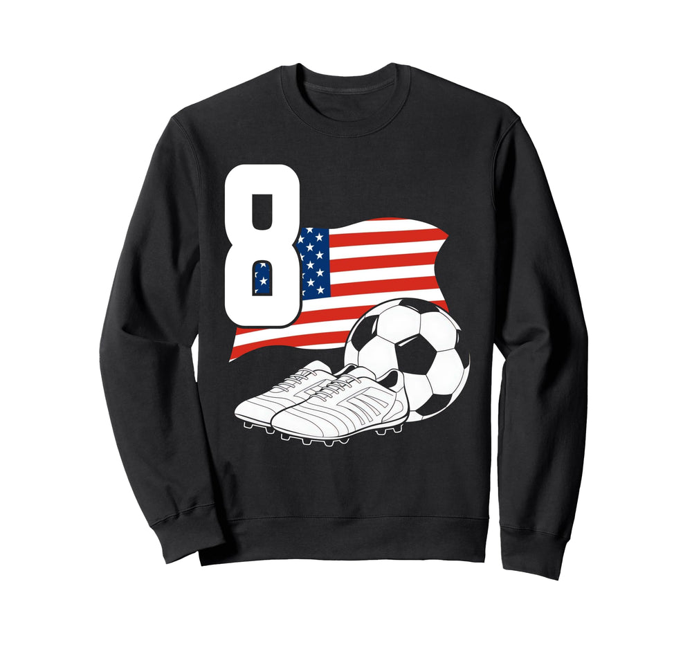 8 Soccer Birthday Gift Soccer Sweatshirt - Casual Everyday Wear for Adults