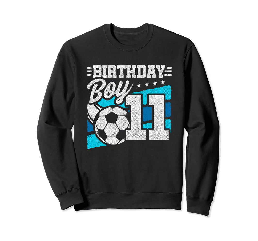 Soccer Birthday Party 11 Year Old Sweatshirt - Aesthetic Graphic Unisex