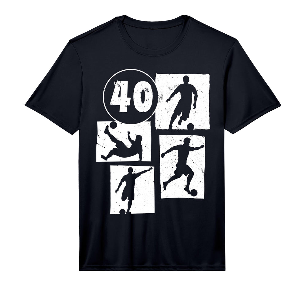 Mens 40Th Birthday Soccer Player T-Shirt - Fun Novelty Design for Adults