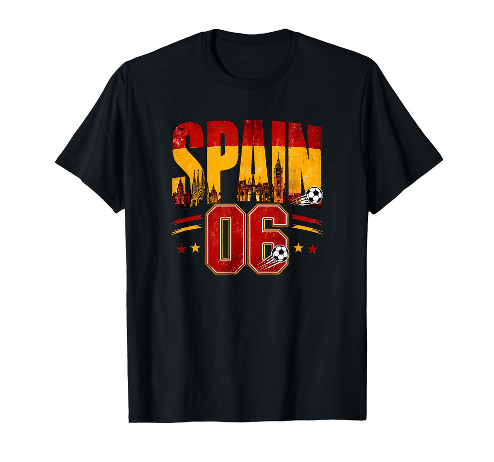 Spain Football 6 Soccer Lovers Match Time T-Shirt - Unique Graphic Unisex