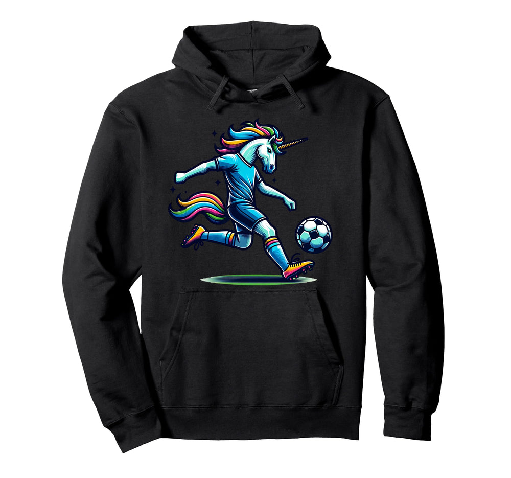 Footballer Unicorn Fans Soccer Hoodie - Casual Everyday Wear Men Women