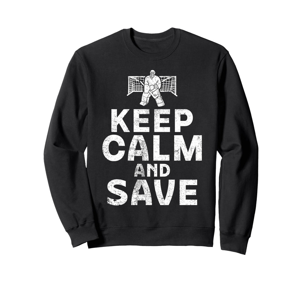 Ice Hockey Goalie Goalkeeper Keep Sweatshirt - Minimalist Print for Adults
