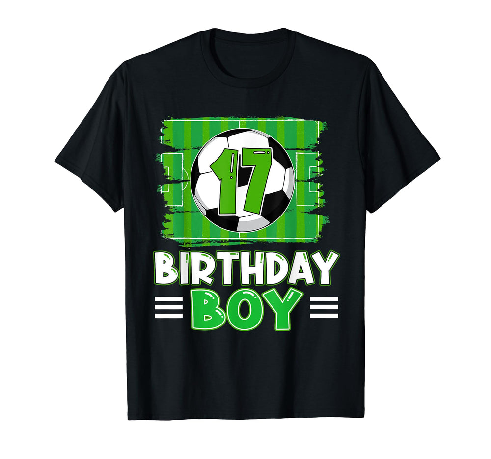 17 Year Old Birthday Soccer 17Th T-Shirt - Casual Everyday Wear for Adults
