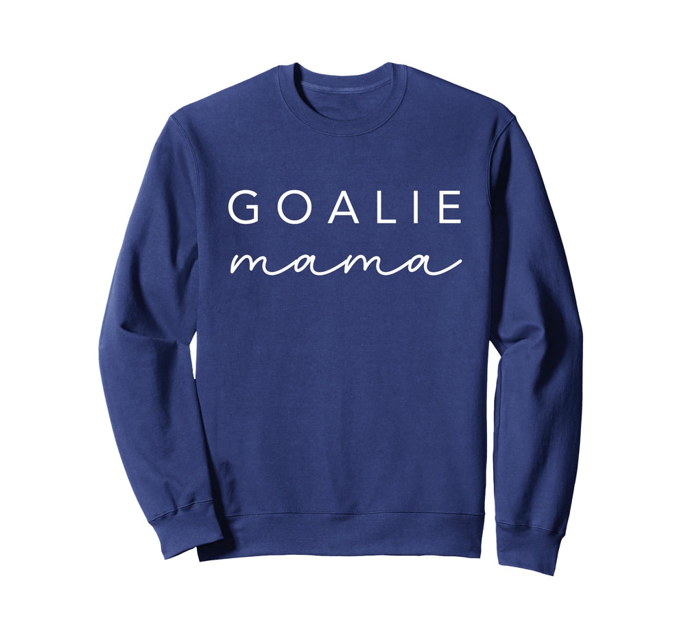 Hockey Mama Goalie Fan Mom Game Sweatshirt - Minimalist Print Men Women