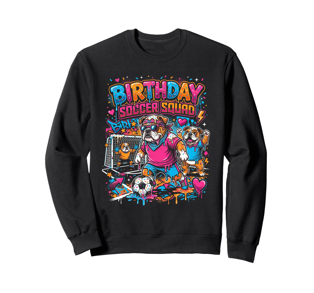 Funny Soccer Squad Bulldog Player Sweatshirt - Streetwear Style Unisex
