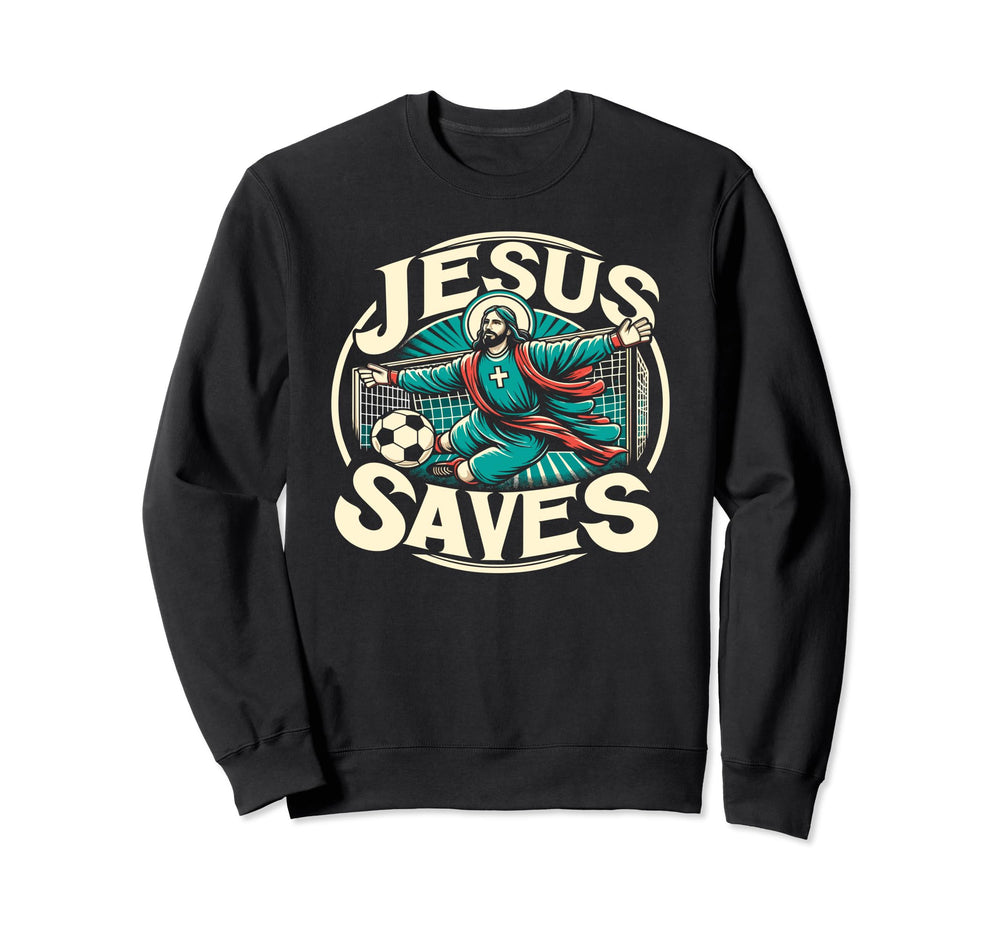 C J S Religious Christian Soccer Player Hoodie - Graphic Print Men Women