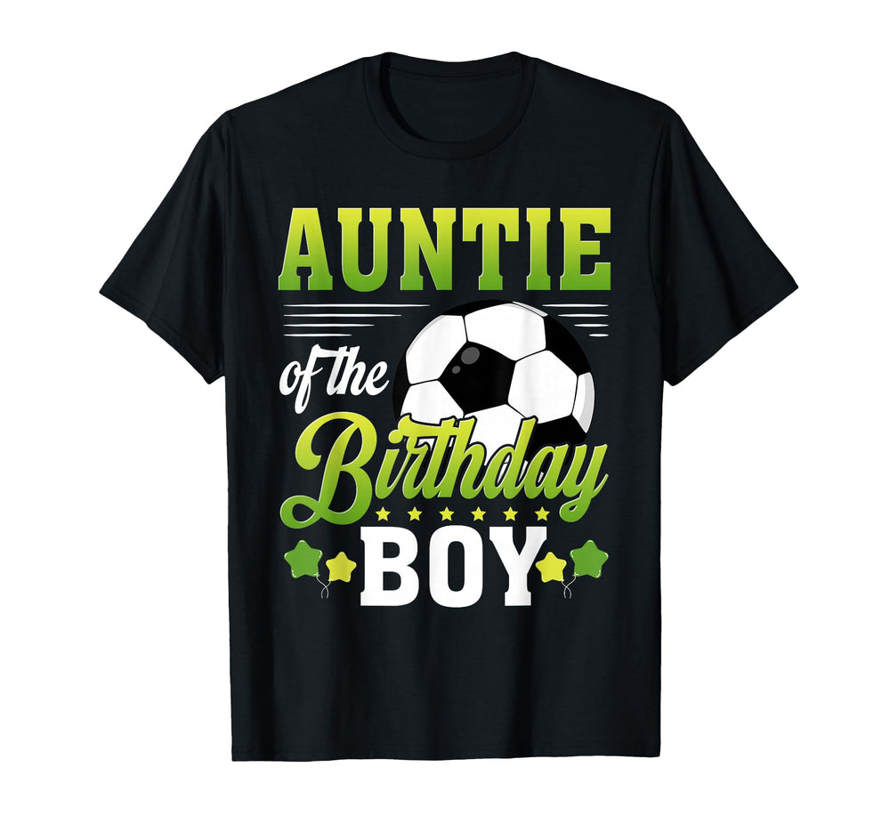 Auntie Birthday Soccer Player Bday Party T-Shirt - Unique Graphic Unisex