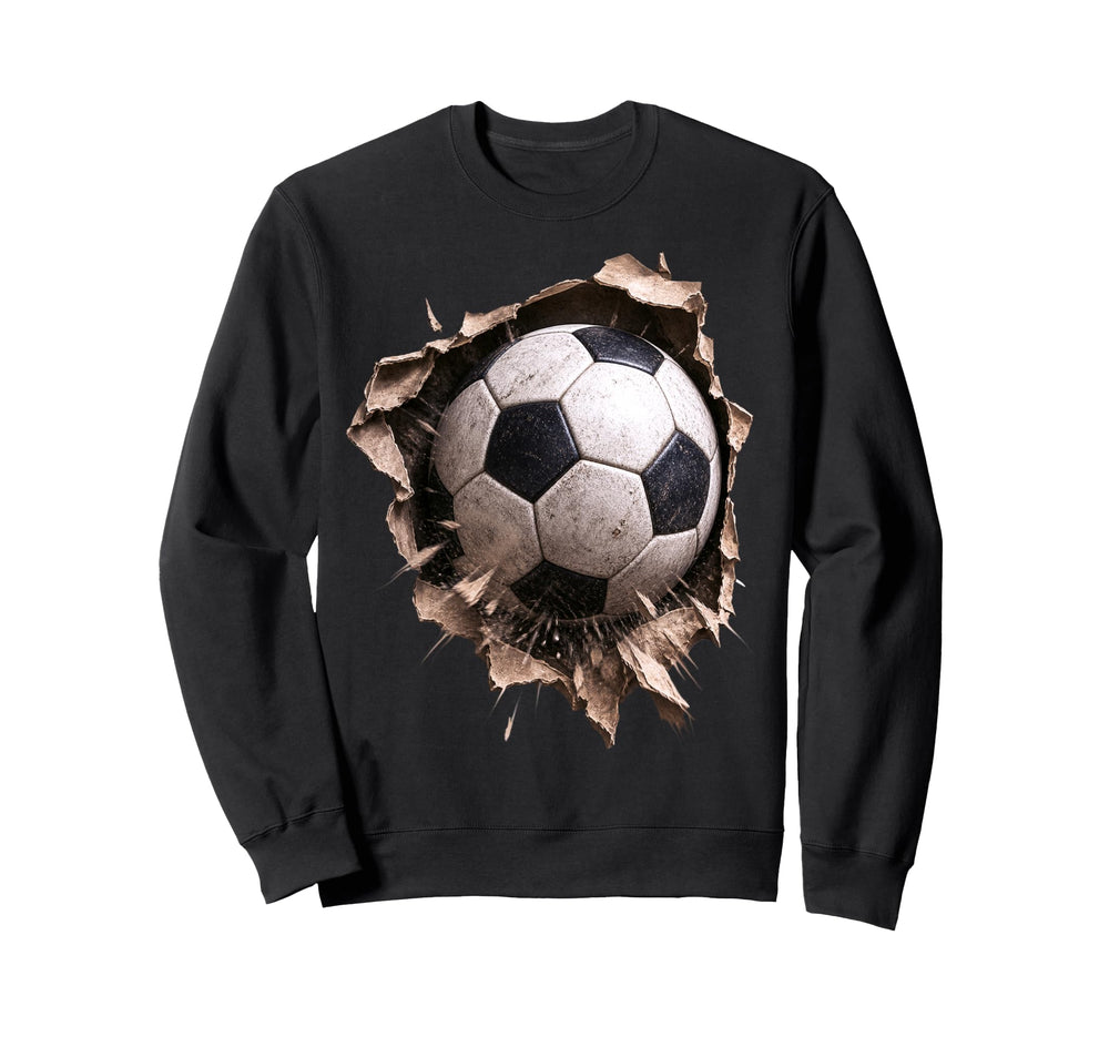 Soccer Ball Torn Fabric Bursting 3D Sweatshirt - Graphic Print Men Women
