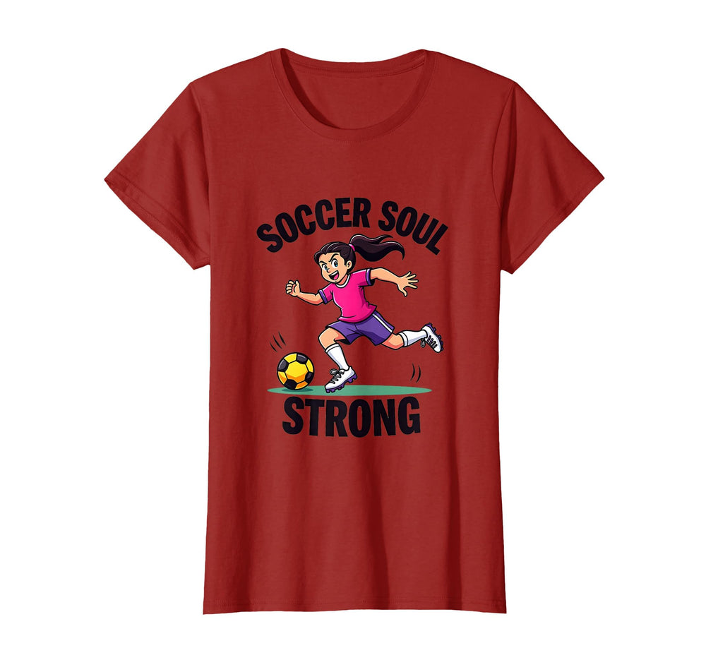 Soccer Soul Strong Soccer T-Shirt - Fun Novelty Design Unisex