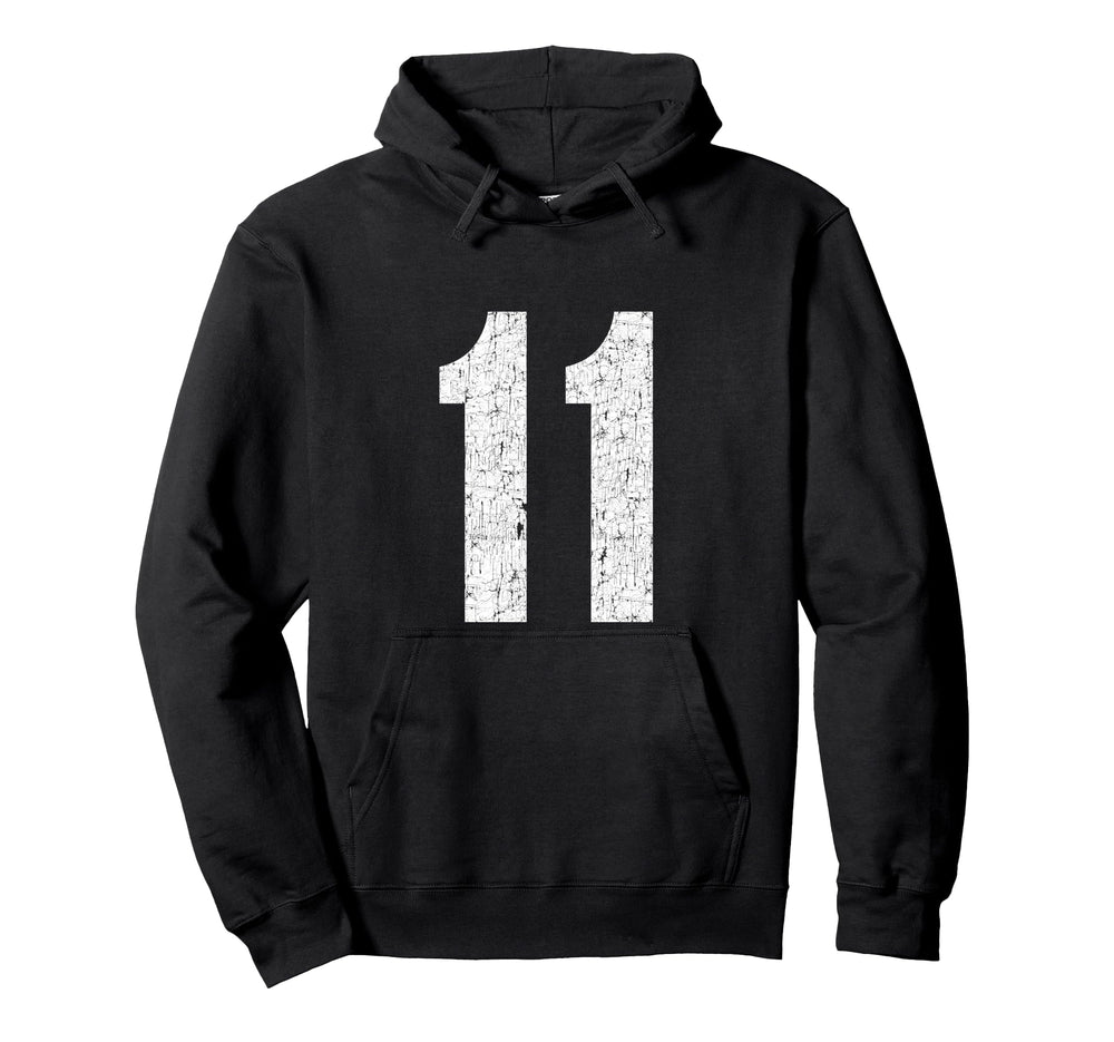11 Jersey Uniform Varsity Sports Number Hoodie - Unique Graphic Unisex