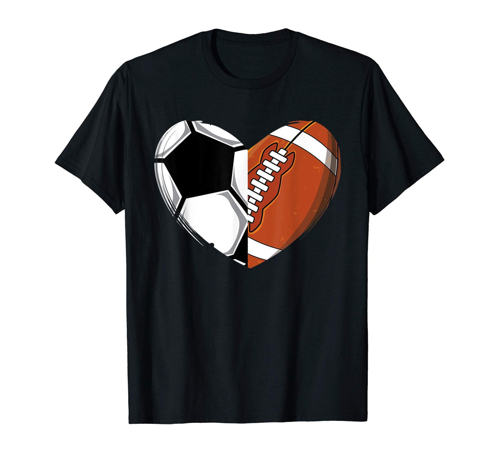 Soccer Heart Football Heart Coach Team T-Shirt - Unique Graphic for Adults