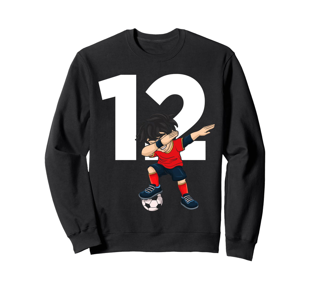 12 Soccer Birthday Gift Soccer Sweatshirt - Aesthetic Graphic for Adults
