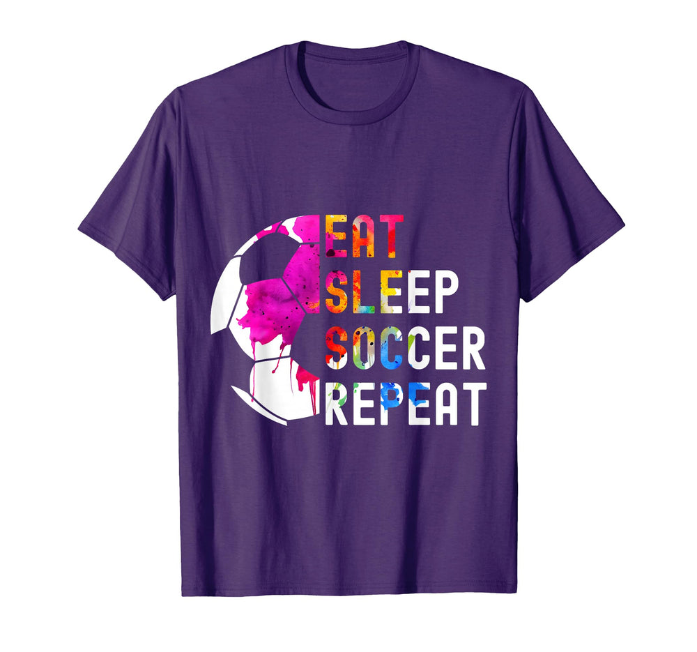 Eat Sleep Soccer Repeat Soccer T-Shirt - Minimalist Print Unisex