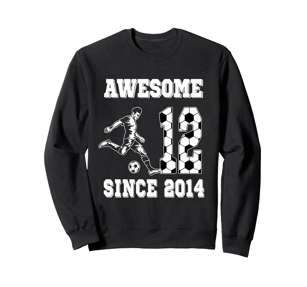 12 Year Old Birthday Soccer Sweatshirt - Custom Art Print for Adults