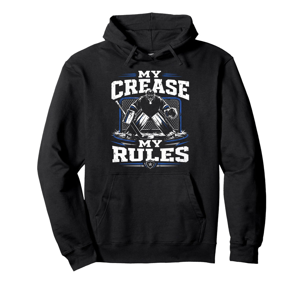 Ice Hockey Goalie Crease Hockey Hoodie - Minimalist Print for Adults