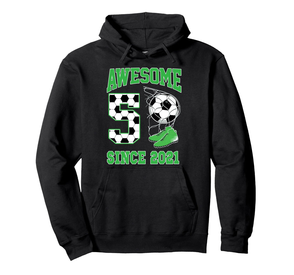 5 Year Old Awesome 5 Since 2021 Hoodie - Casual Everyday Wear for Adults