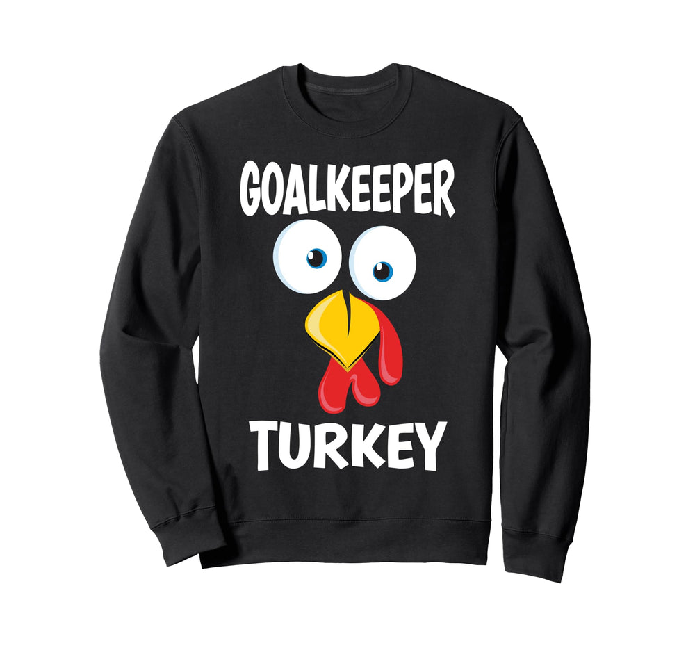 Thanksgiving Goalkeeper Turkey Funny Sweatshirt - Graphic Print for Adults