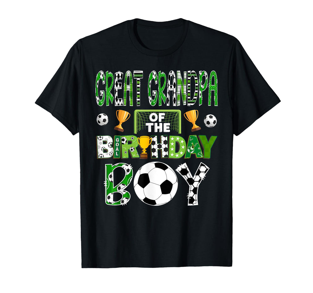 Great Grandpa Birthday Soccer Player T-Shirt - Graphic Print for Adults