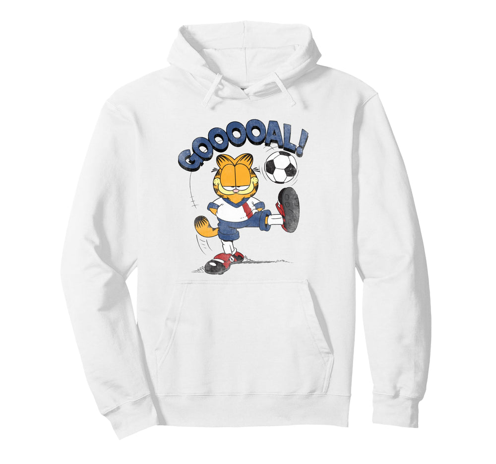 Garfield Soccer Goal Hoodie - Unique Graphic Unisex