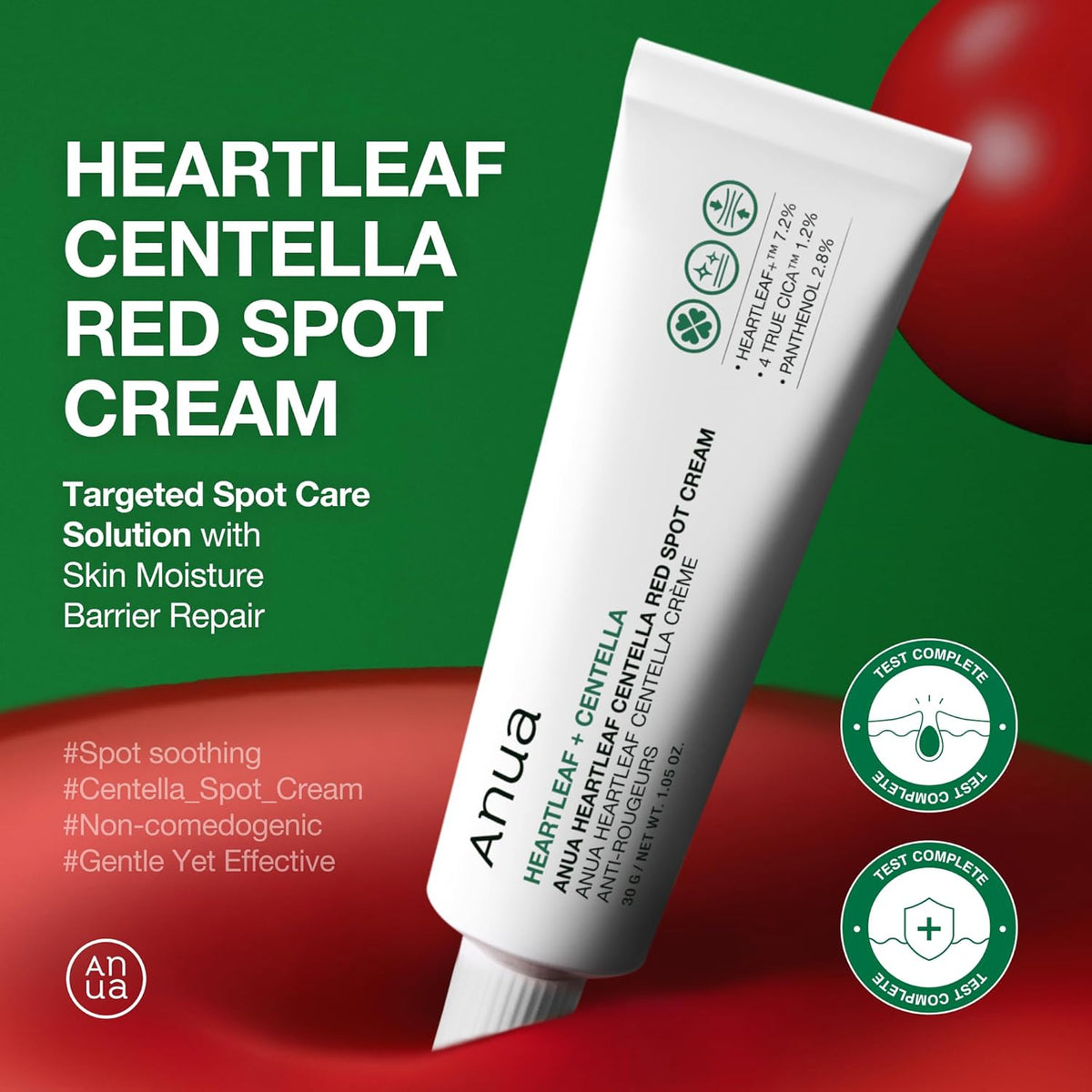 ANUA Heartleaf Centella Red Spot Cream - Snipetell