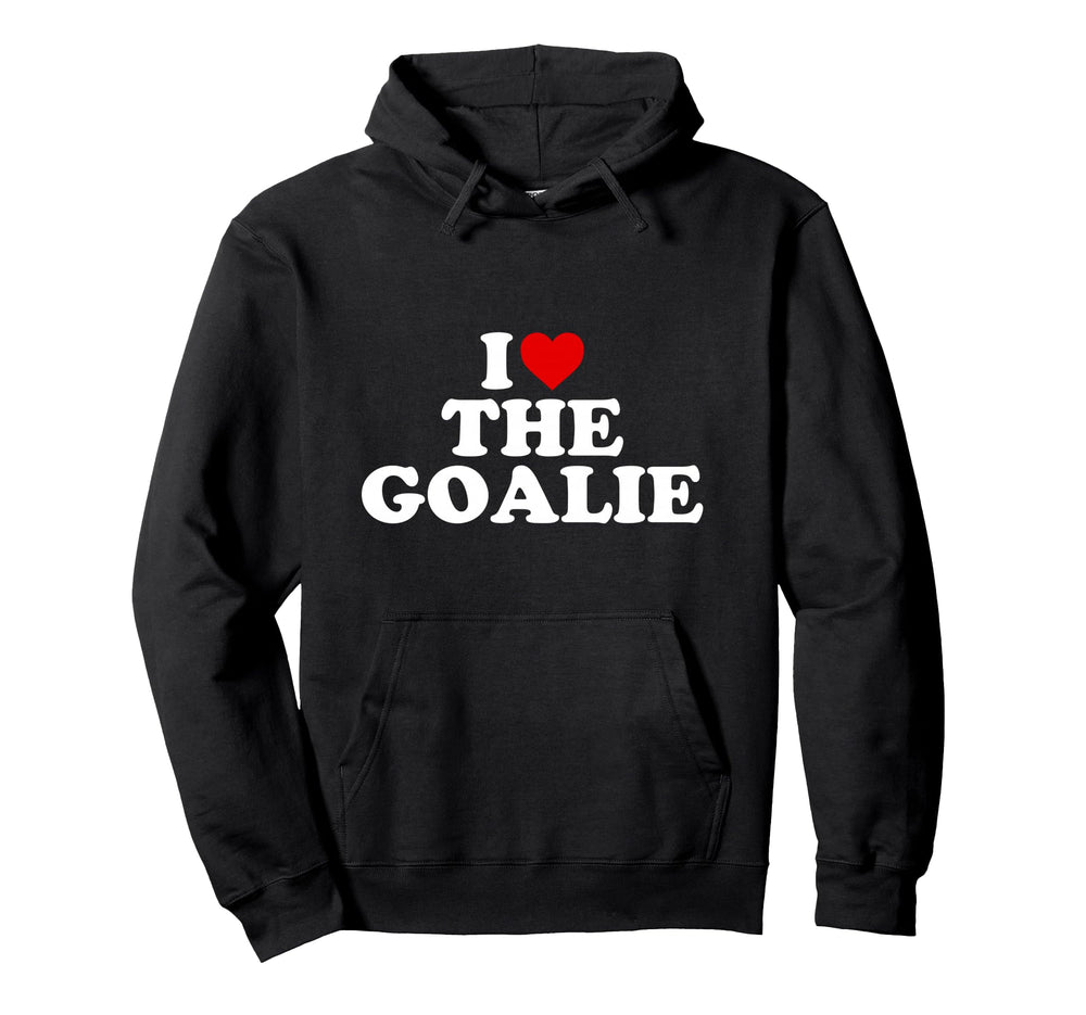 I Love Goalie Heart Hoodie - Minimalist Print Unisex