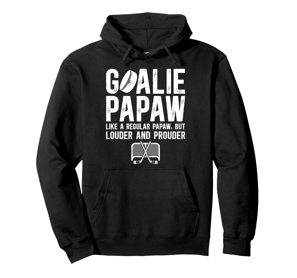 Hockey Goalie Papaw Ice Hockey Keeper Hoodie - Minimalist Print Men Women
